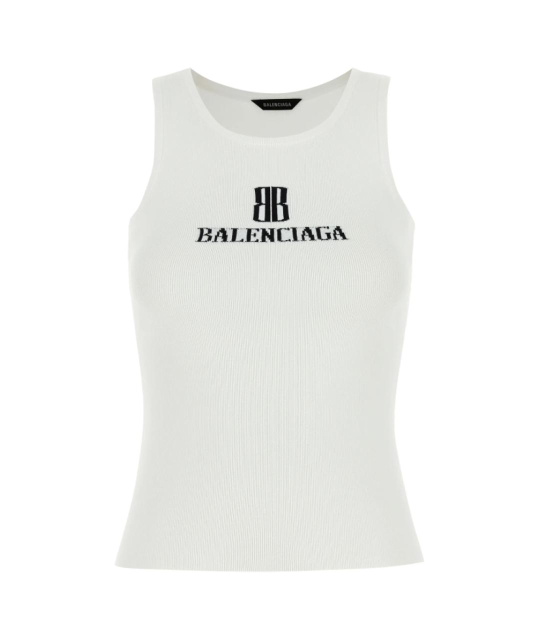 BALENCIAGA Белая майка, фото 1