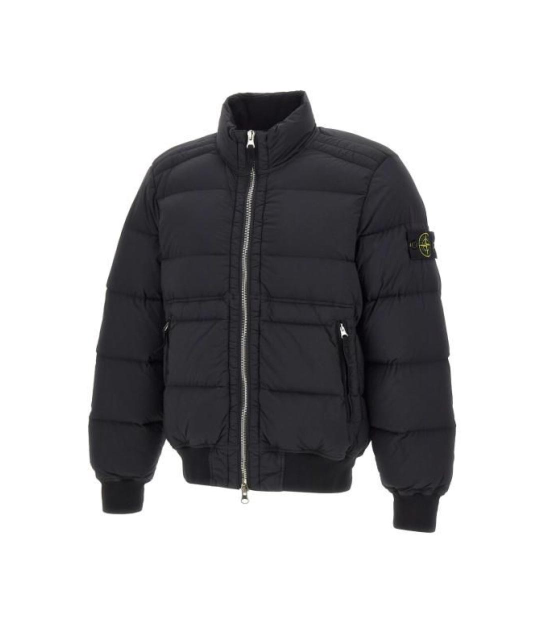 STONE ISLAND Черный пуховик, фото 1