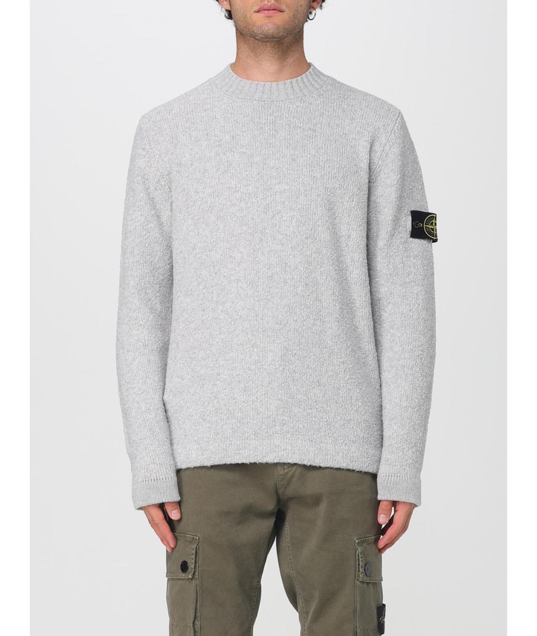 STONE ISLAND Серый джемпер / свитер, фото 2