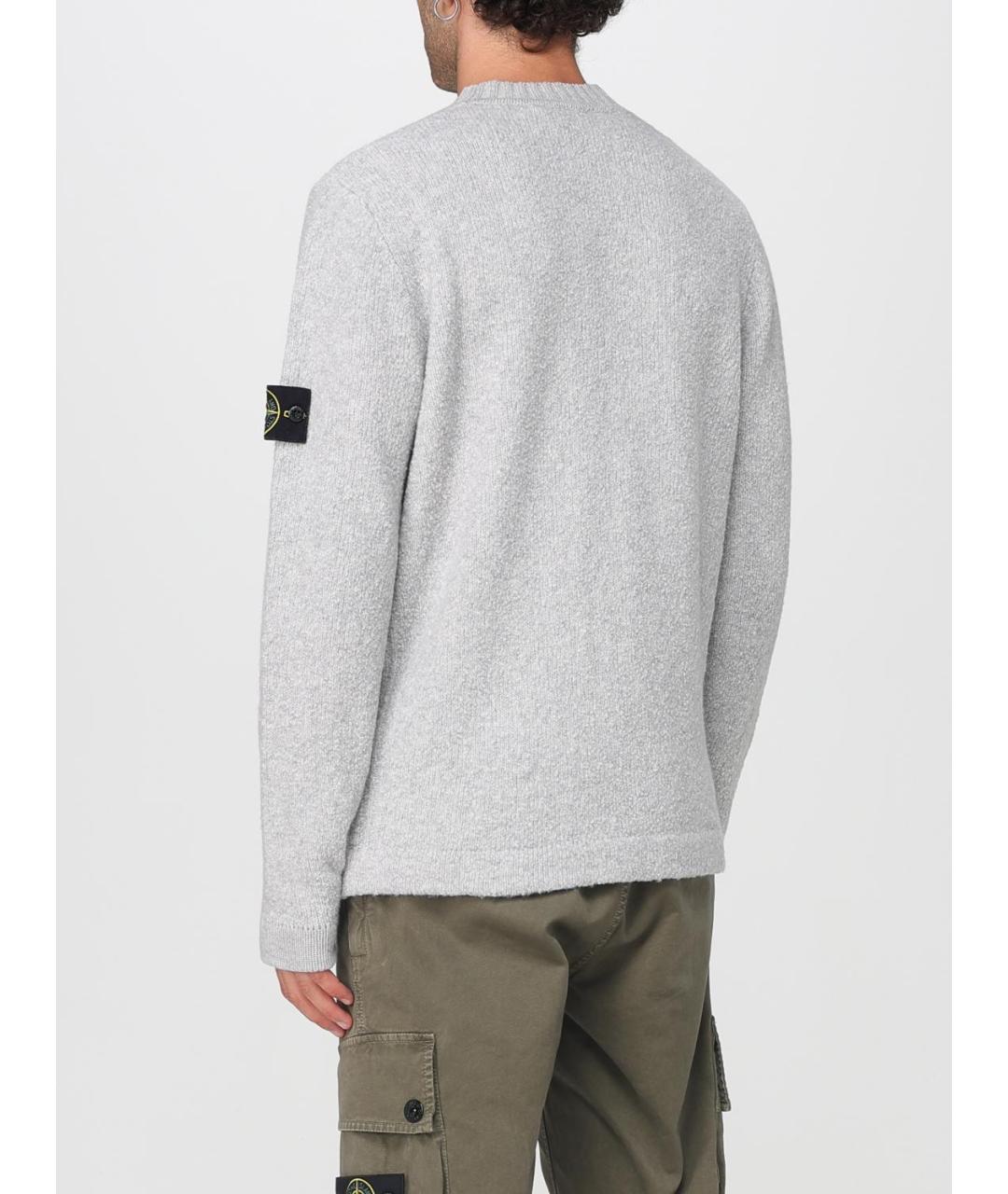 STONE ISLAND Серый джемпер / свитер, фото 4