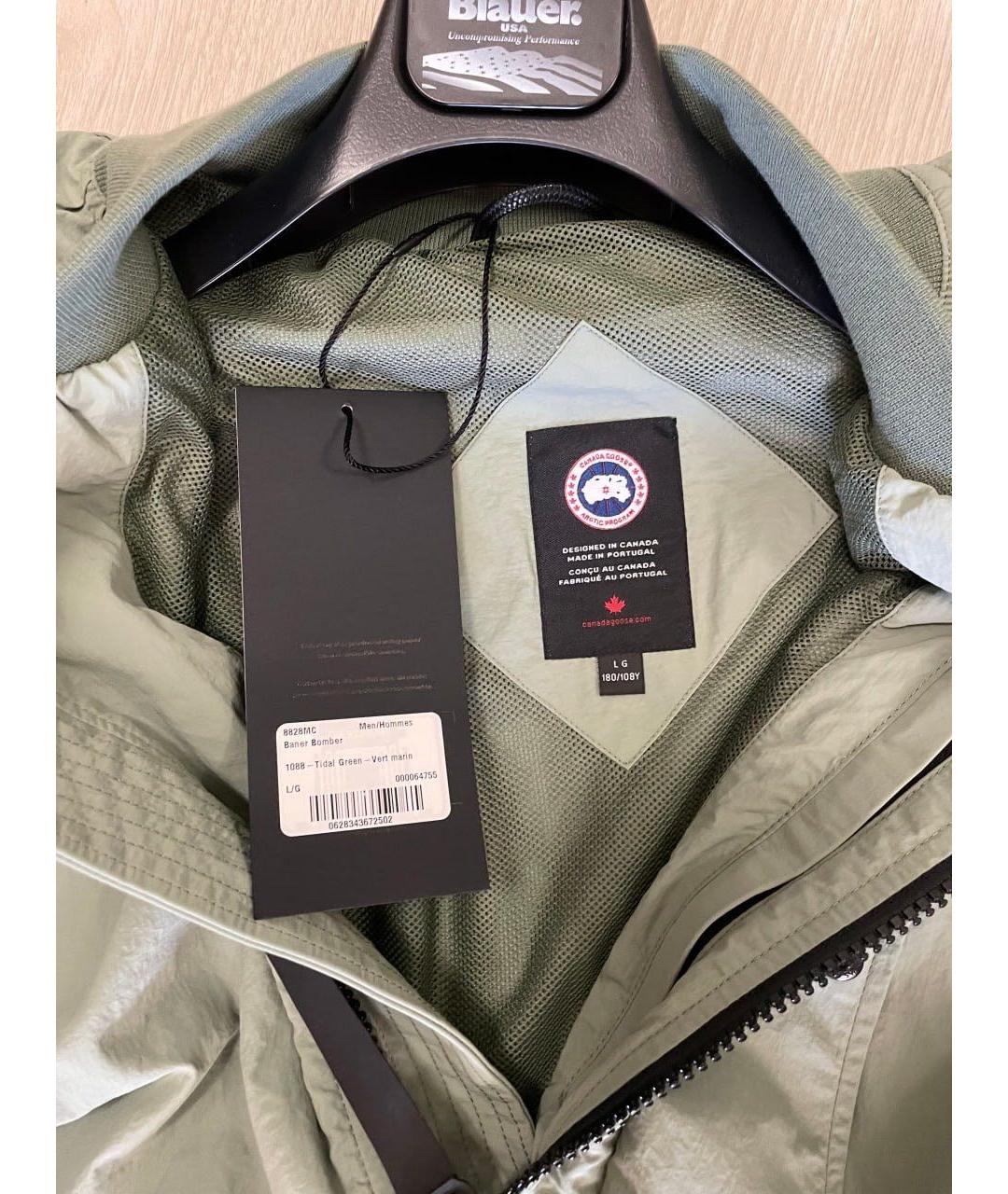 CANADA GOOSE Зеленая полиэстеровая куртка, фото 3