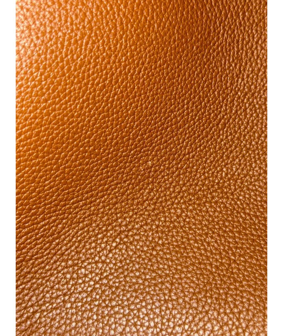 SAINT LAURENT Коричневая кожаная сумка тоут, фото 6