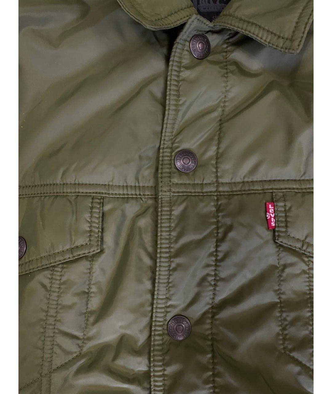 LEVI'S Зеленая полиэстеровая куртка, фото 4