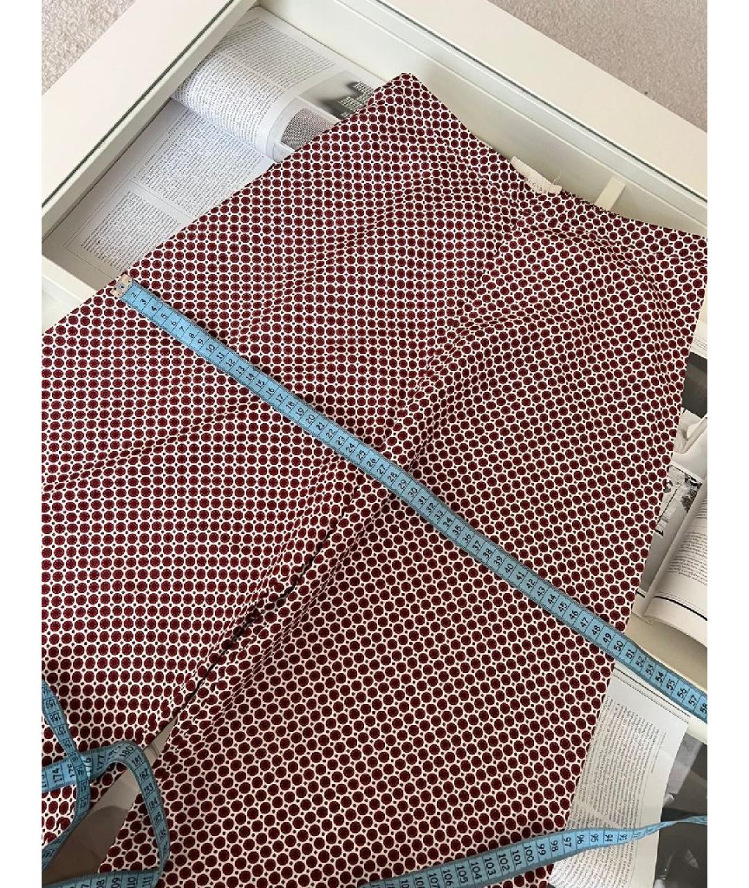 STELLA MCCARTNEY Бордовые шелковые брюки широкие, фото 7