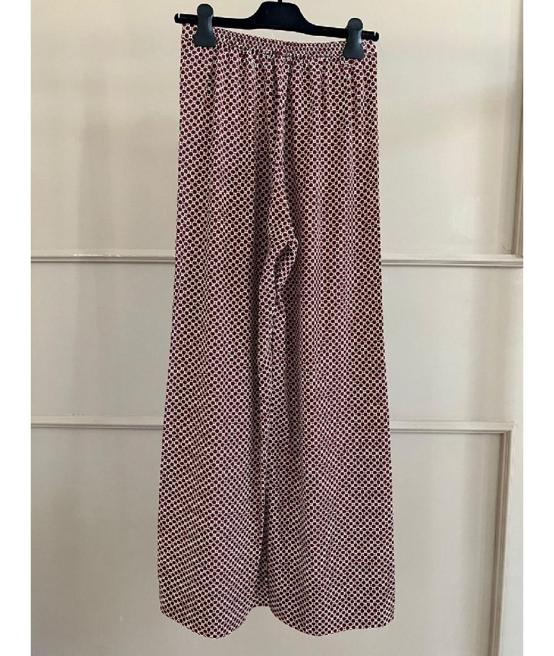 STELLA MCCARTNEY Бордовые шелковые брюки широкие, фото 2