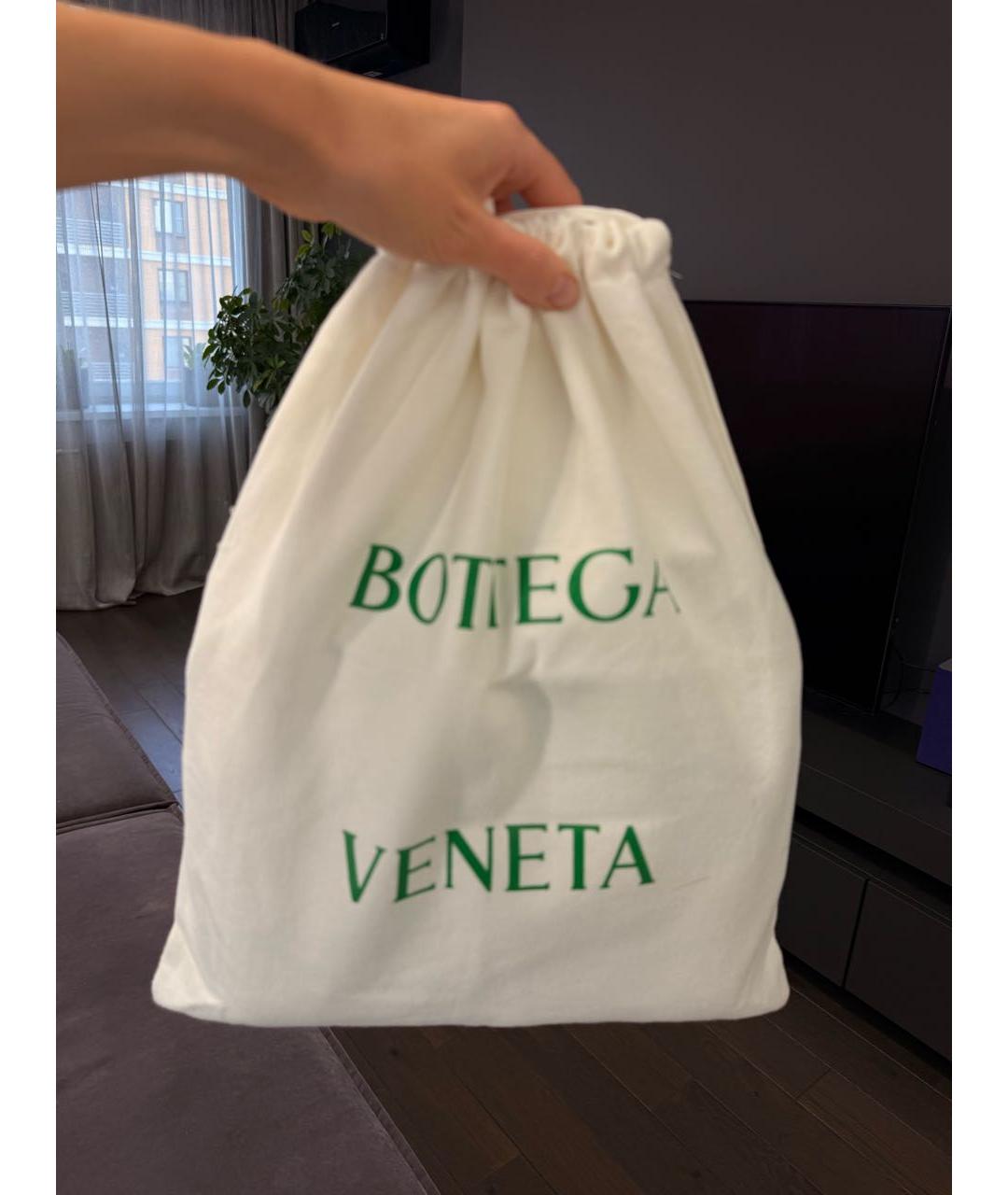 BOTTEGA VENETA Черная кожаная сумка через плечо, фото 6