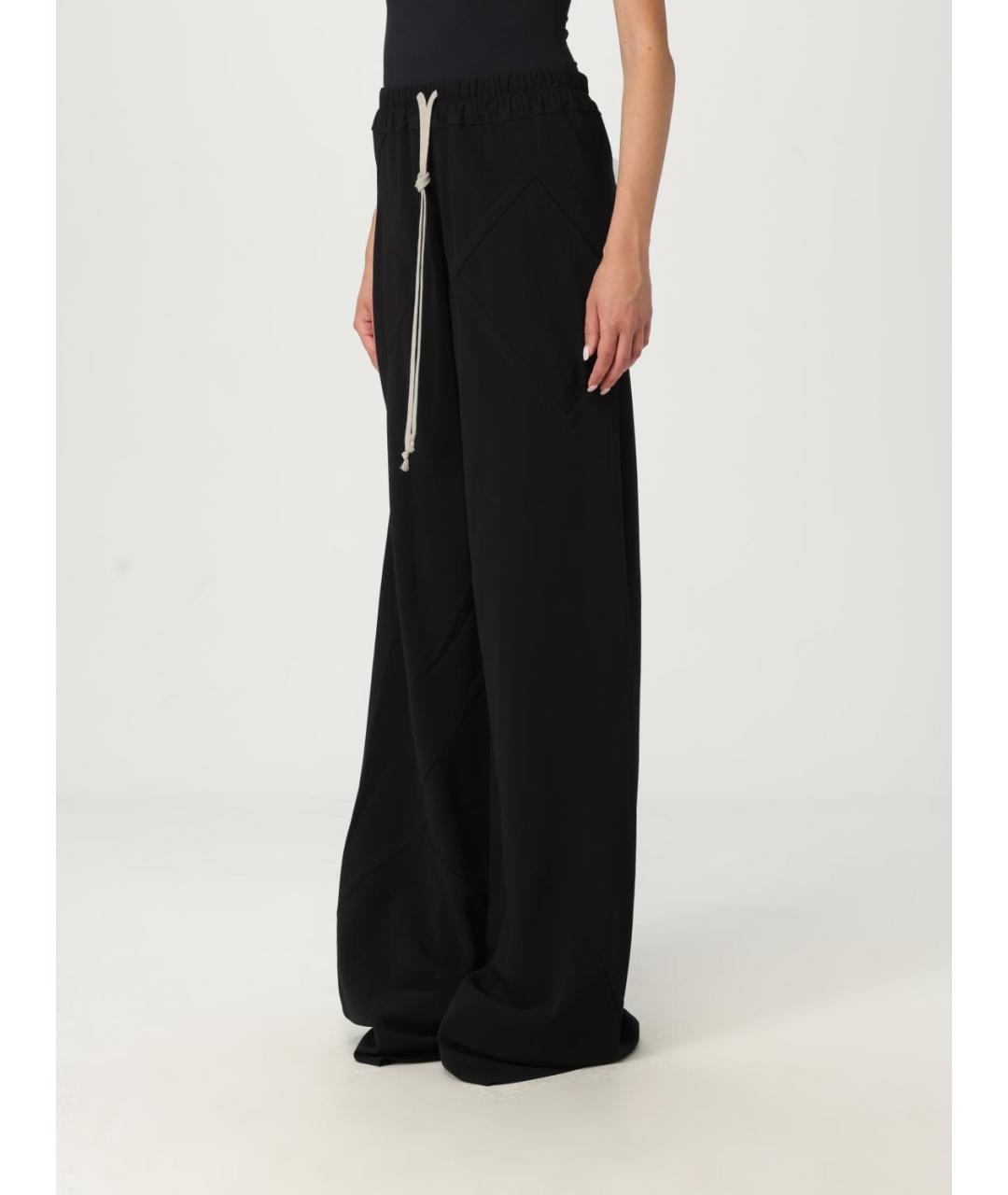 RICK OWENS Черные прямые брюки, фото 5