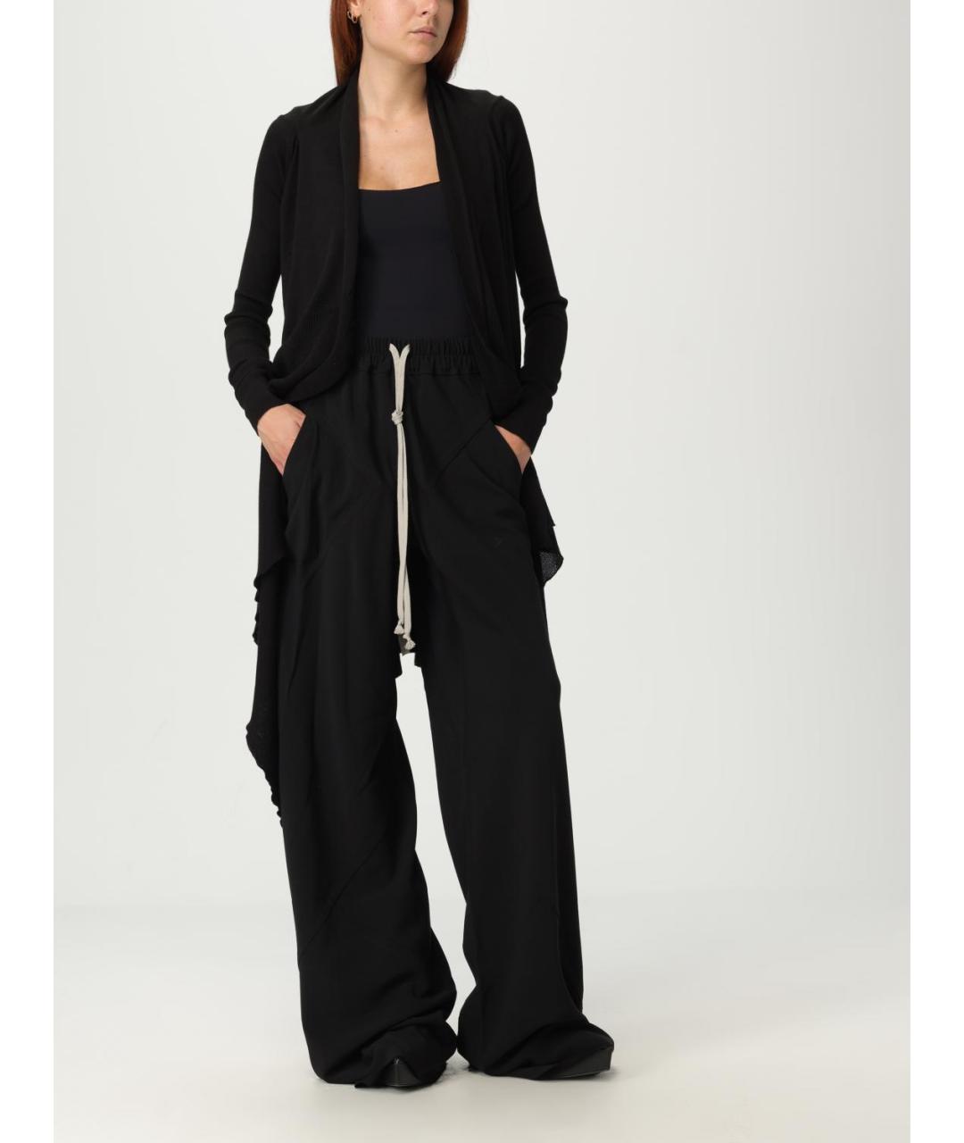 RICK OWENS Черные прямые брюки, фото 3