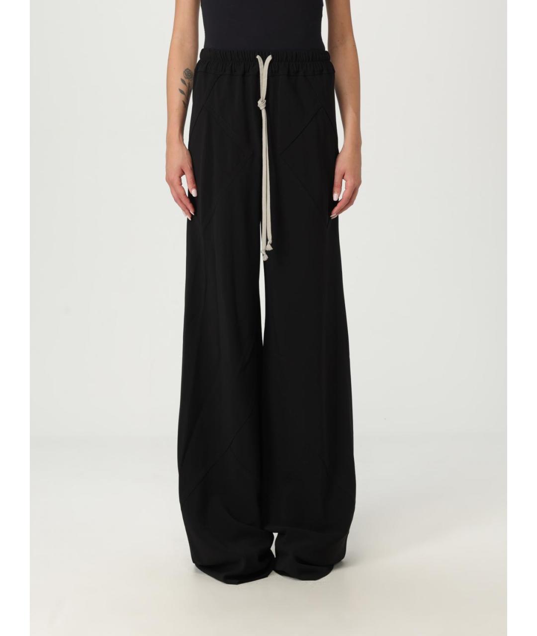 RICK OWENS Черные прямые брюки, фото 2