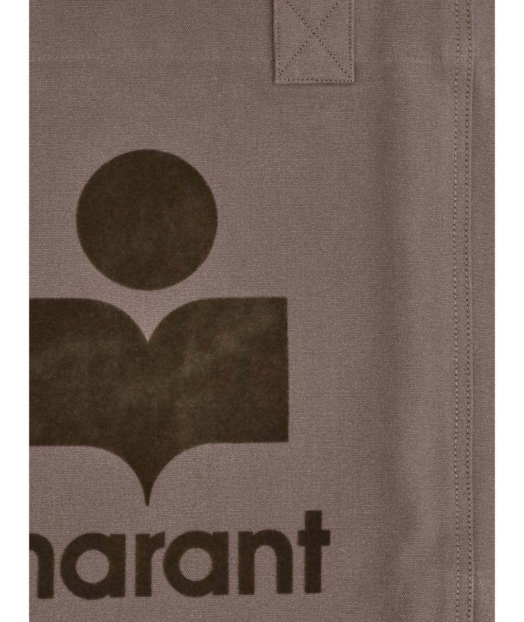 ISABEL MARANT Хаки тканевая сумка тоут, фото 3