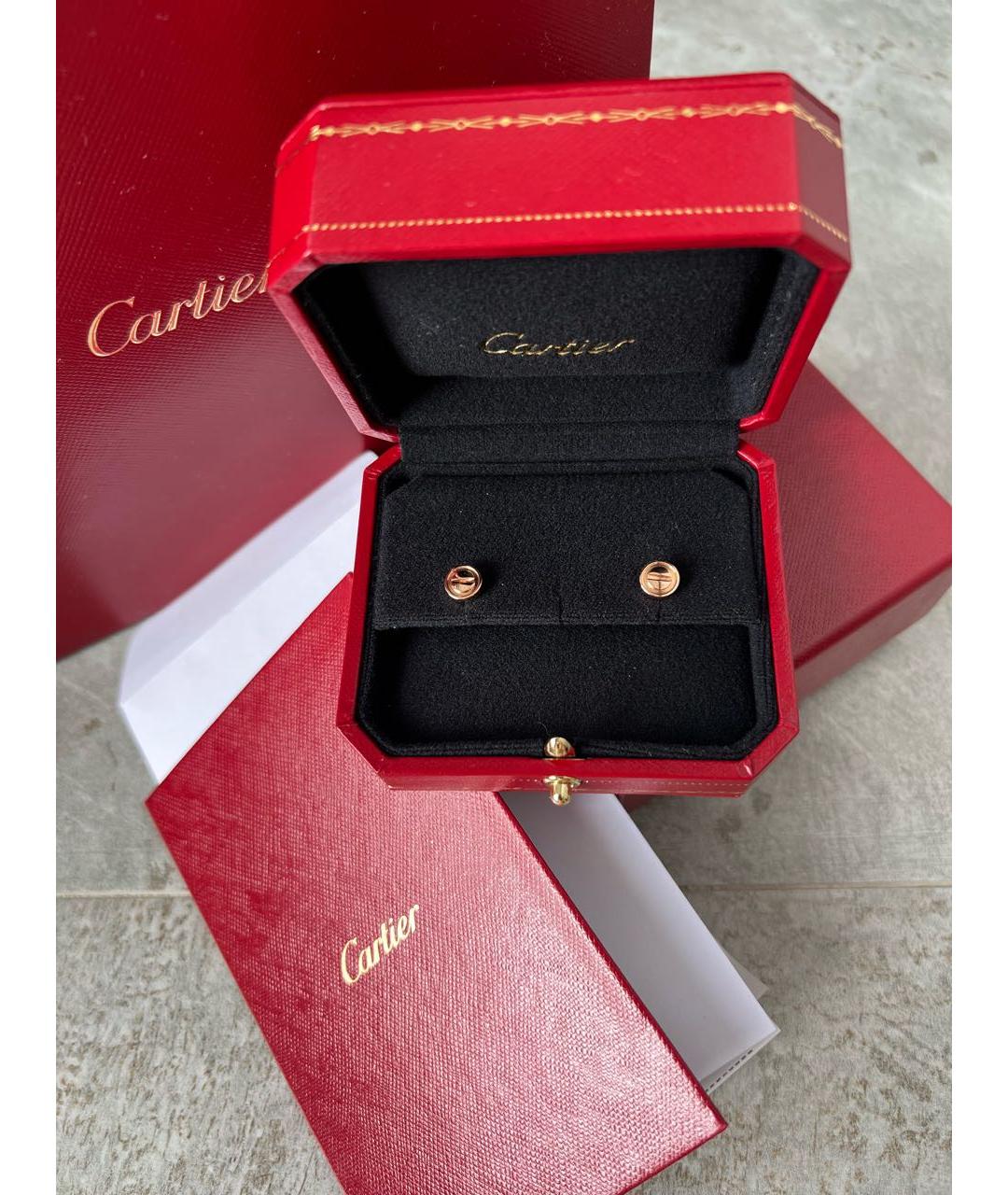 CARTIER Золотые серьги из розового золота, фото 5