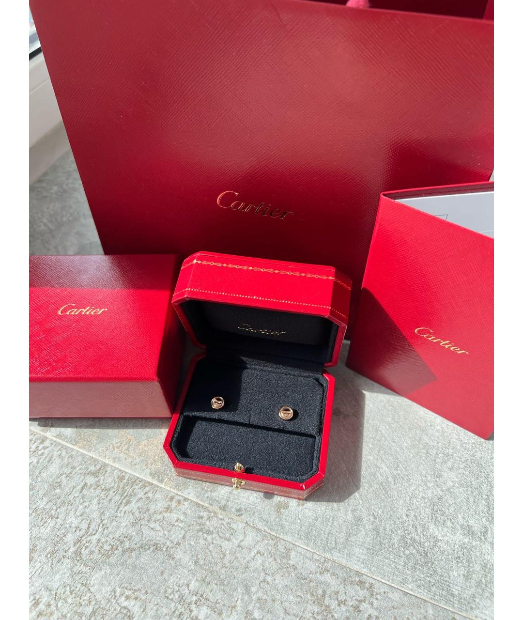 CARTIER Золотые серьги из розового золота, фото 6