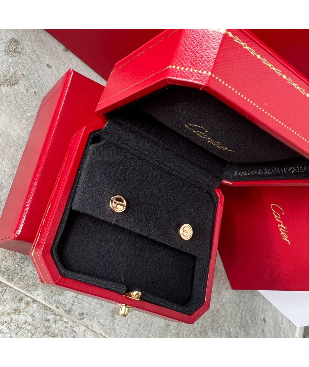 CARTIER Золотые серьги из розового золота, фото 8