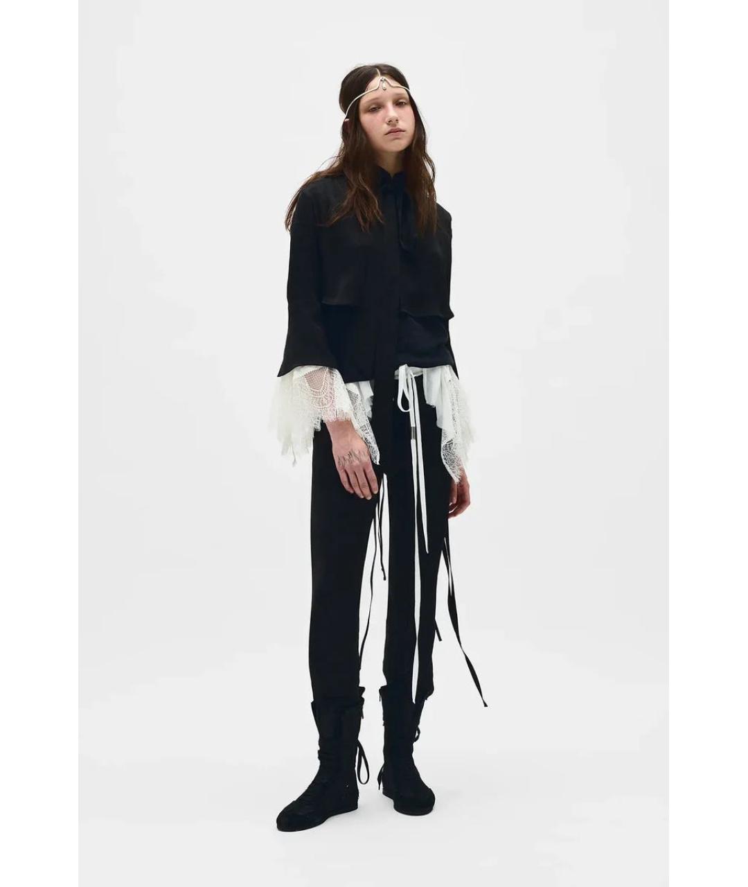 ANN DEMEULEMEESTER Белая шелковая блузы, фото 4