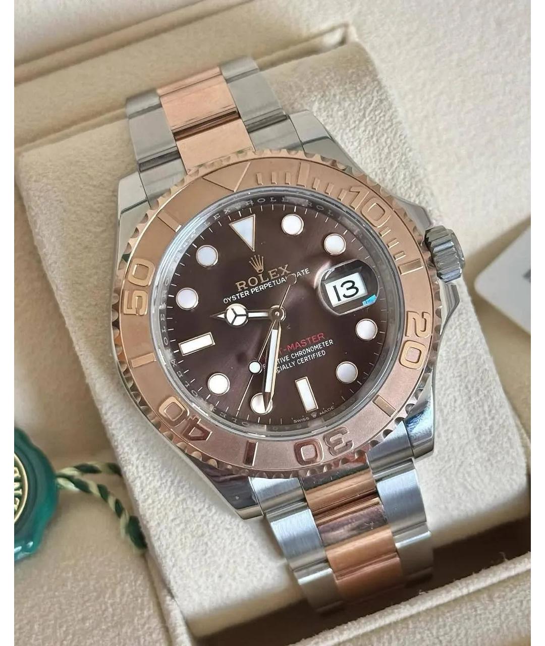 ROLEX Коричневые часы из розового золота, фото 3