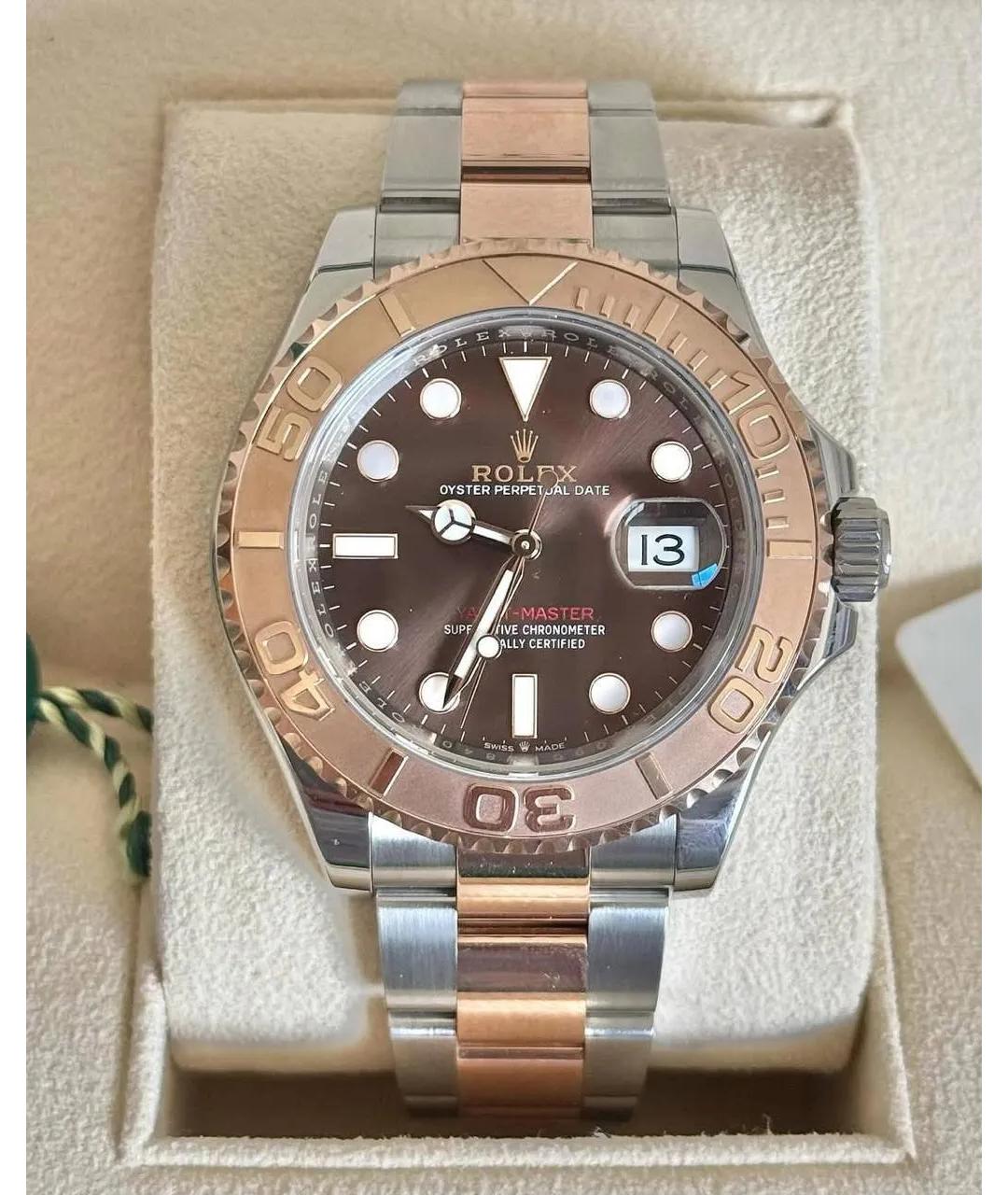 ROLEX Коричневые часы из розового золота, фото 2