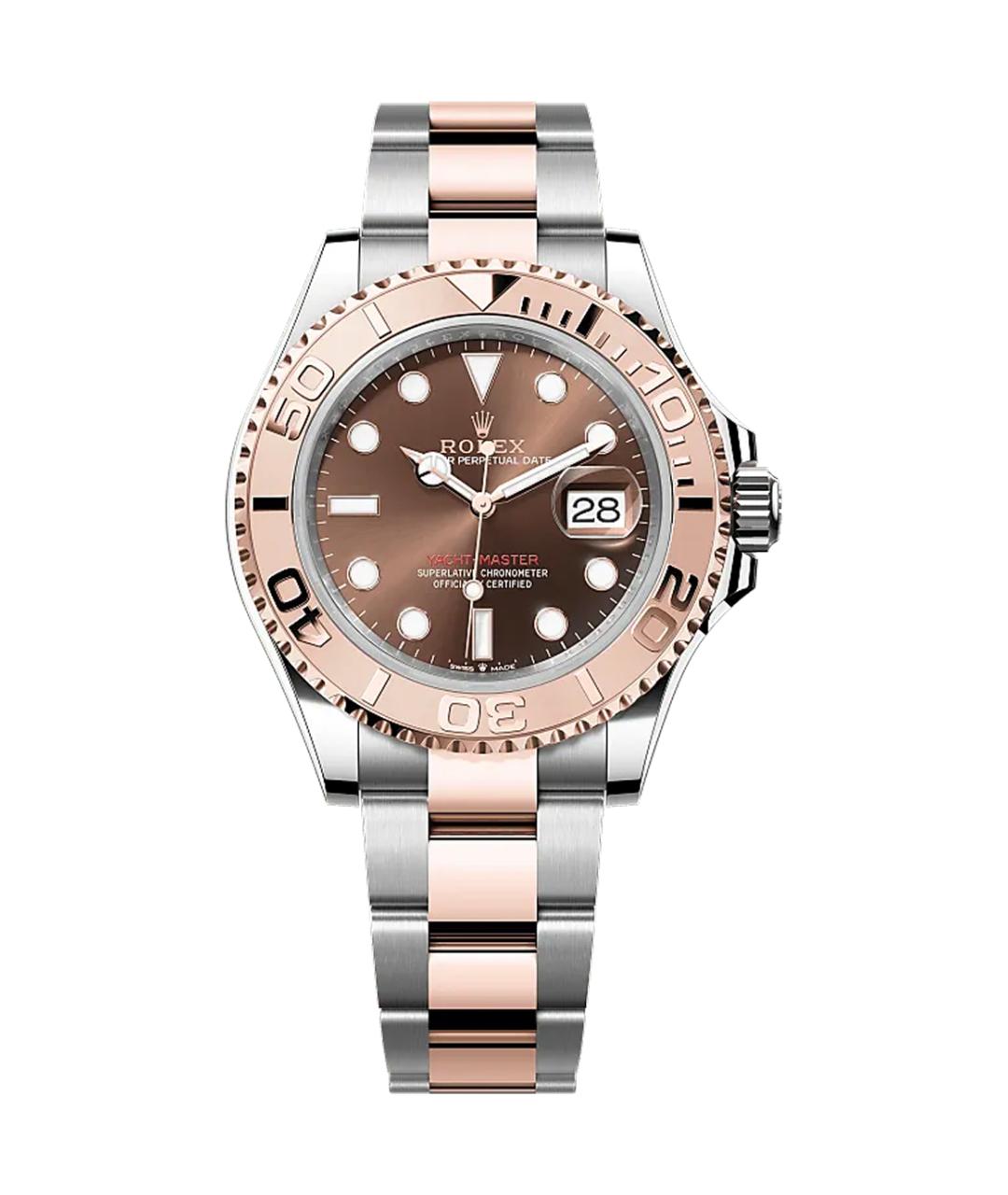 ROLEX Коричневые часы из розового золота, фото 1
