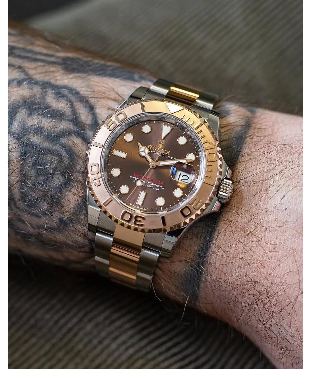 ROLEX Коричневые часы из розового золота, фото 4