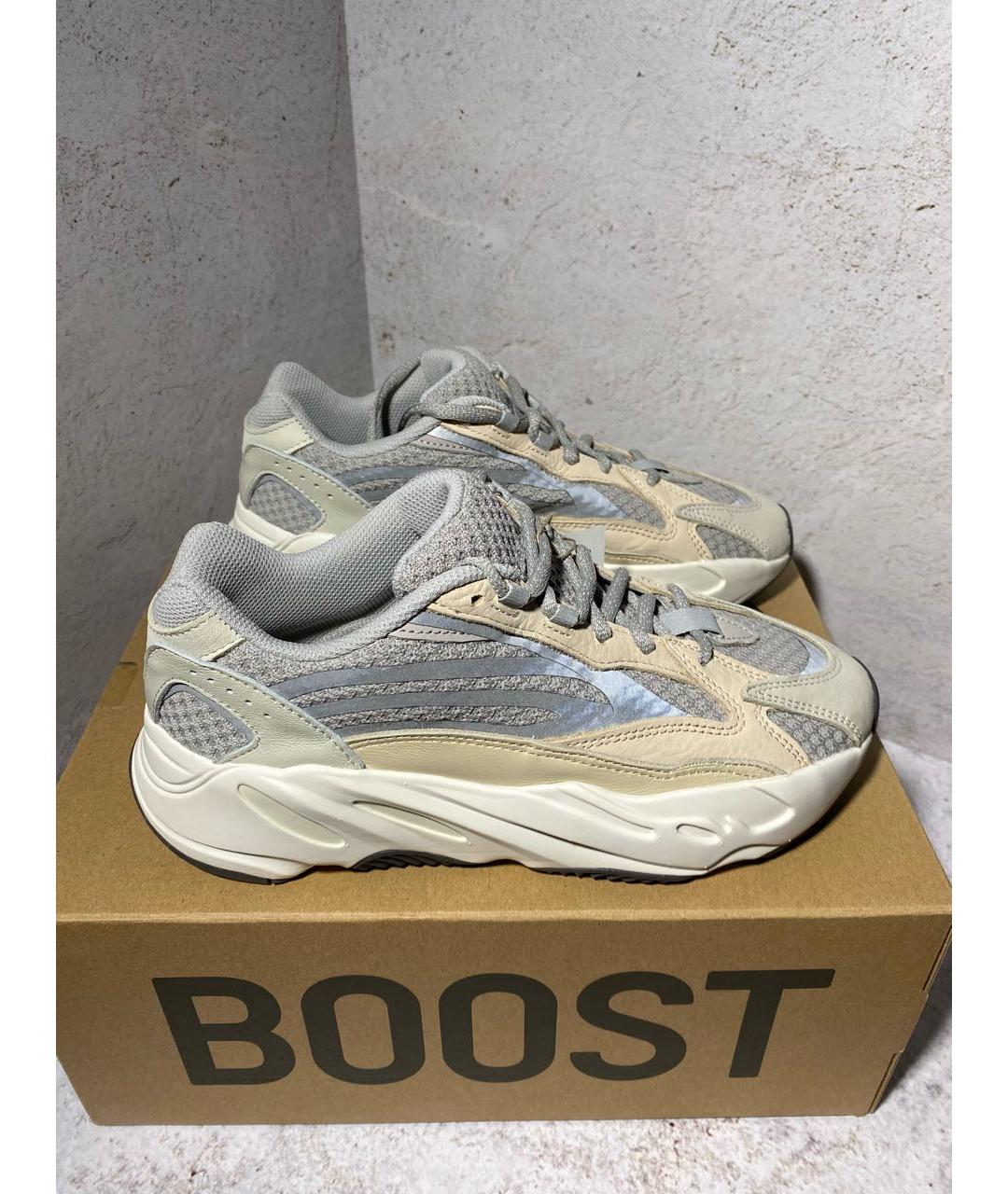 ADIDAS YEEZY Серые нубуковые кроссовки, фото 6