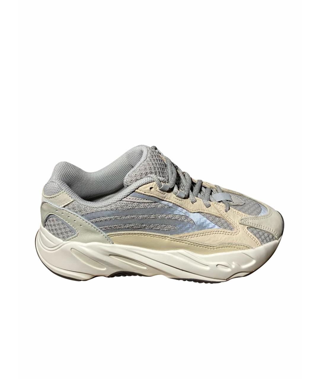 ADIDAS YEEZY Серые нубуковые кроссовки, фото 1