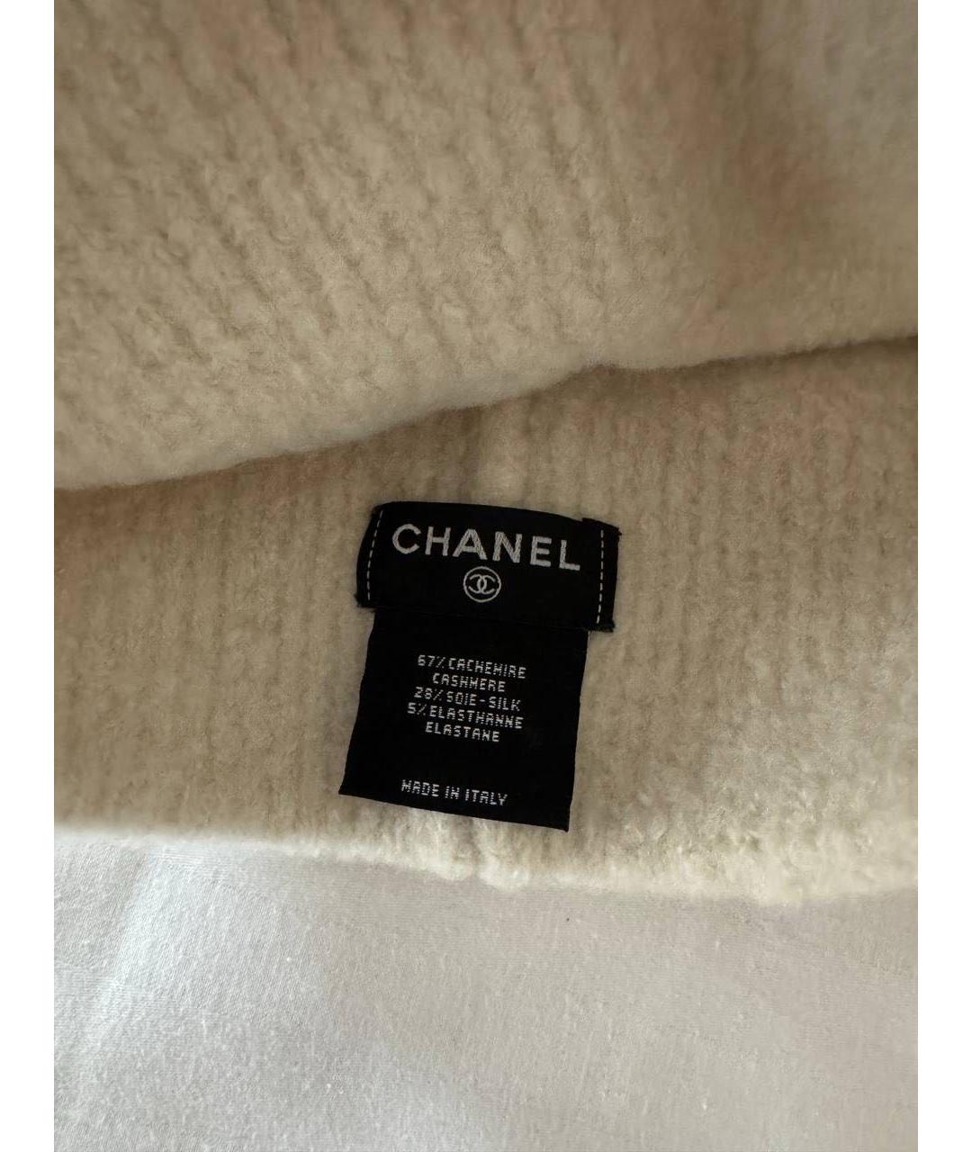 CHANEL Белая кашемировая шапка, фото 2