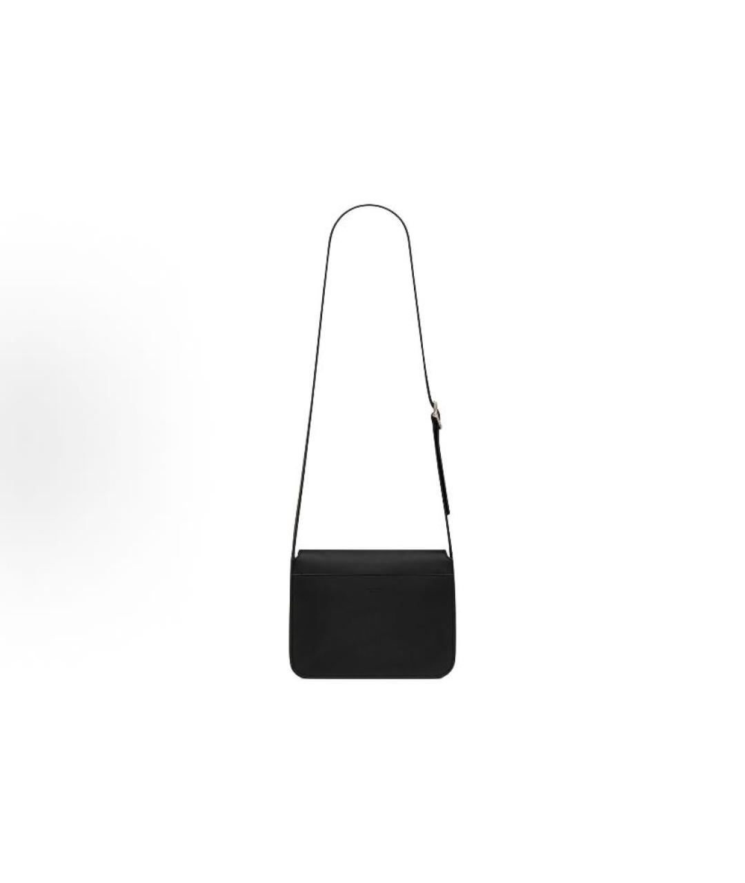 SAINT LAURENT Черная кожаная сумка на плечо, фото 3
