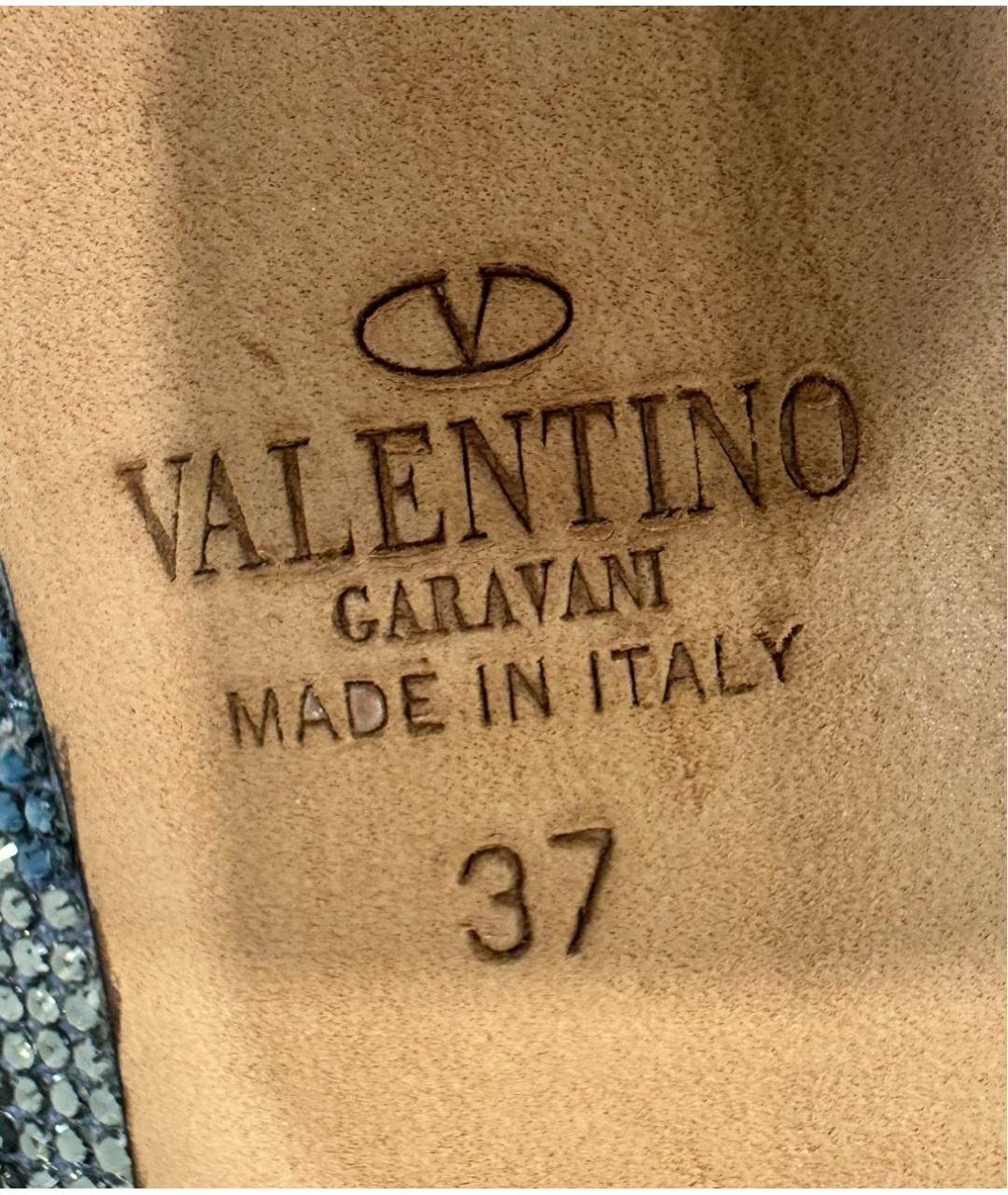 VALENTINO Синие кожаные туфли, фото 4