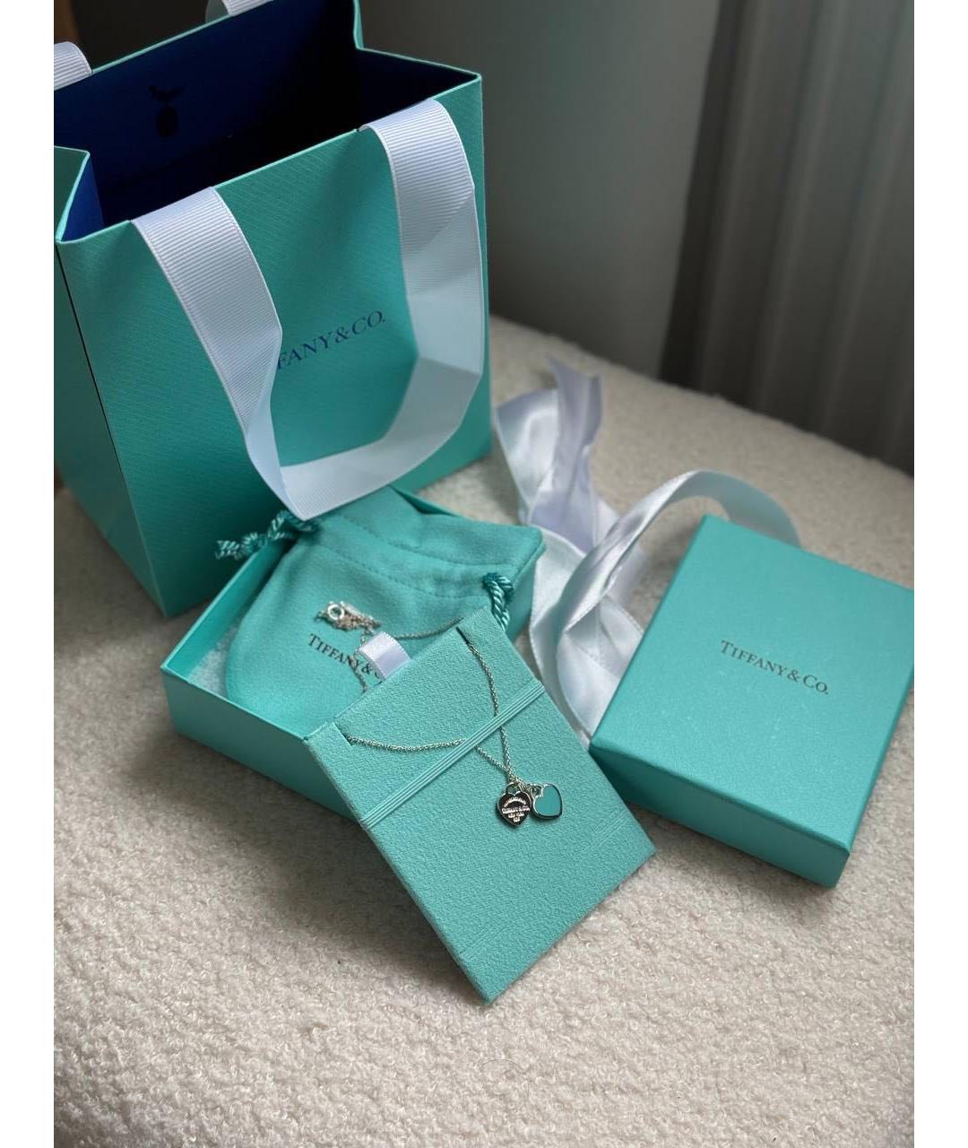 TIFFANY&CO Бирюзовая серебряная подвеска, фото 2