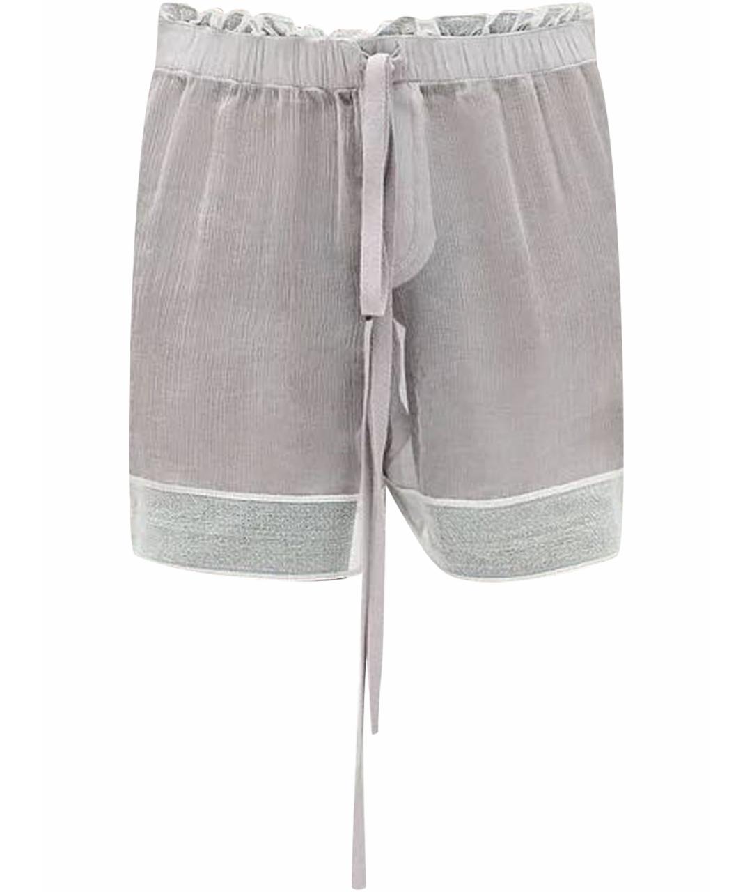 ANN DEMEULEMEESTER Фиолетовые шелковые шорты, фото 1