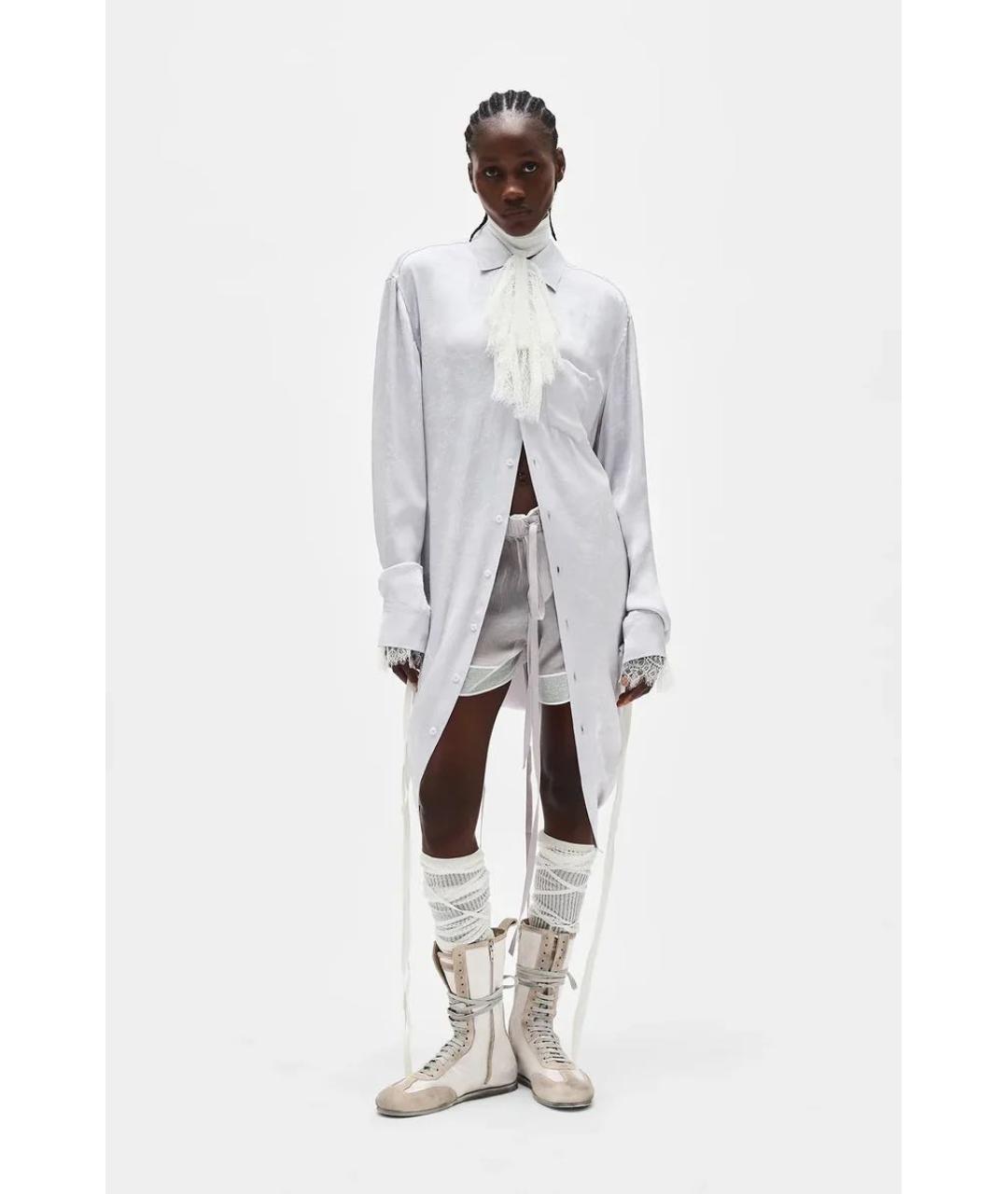 ANN DEMEULEMEESTER Фиолетовые шелковые шорты, фото 4