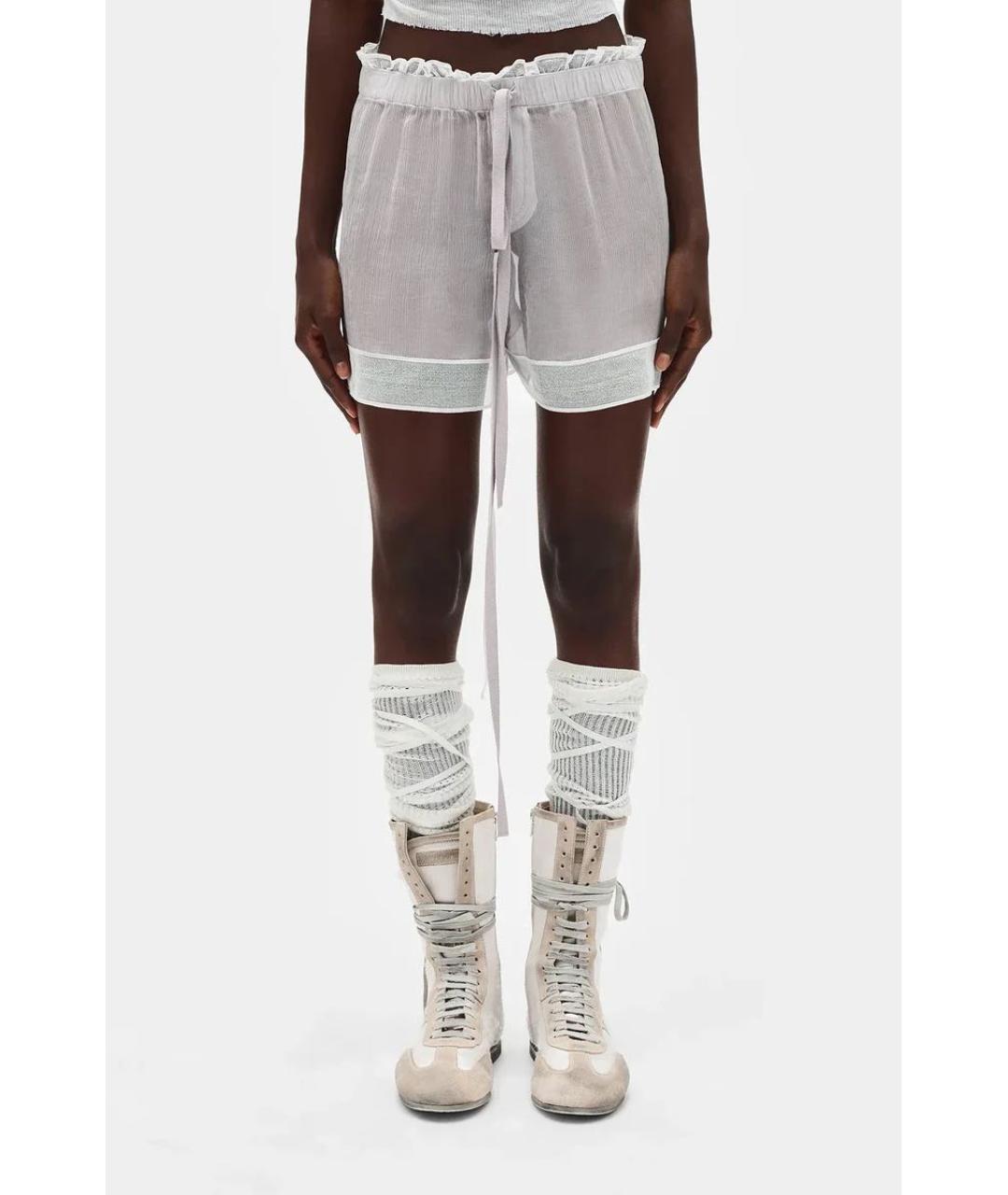 ANN DEMEULEMEESTER Фиолетовые шелковые шорты, фото 5