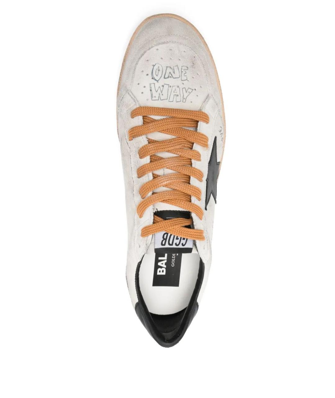 GOLDEN GOOSE DELUXE BRAND Белые кожаные низкие кроссовки / кеды, фото 4