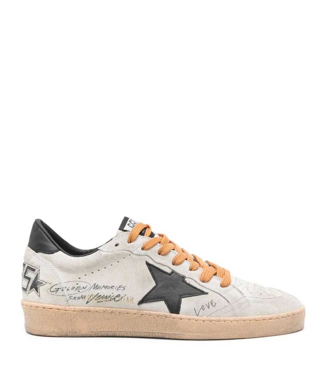 GOLDEN GOOSE DELUXE BRAND Белые кожаные низкие кроссовки / кеды, фото 1