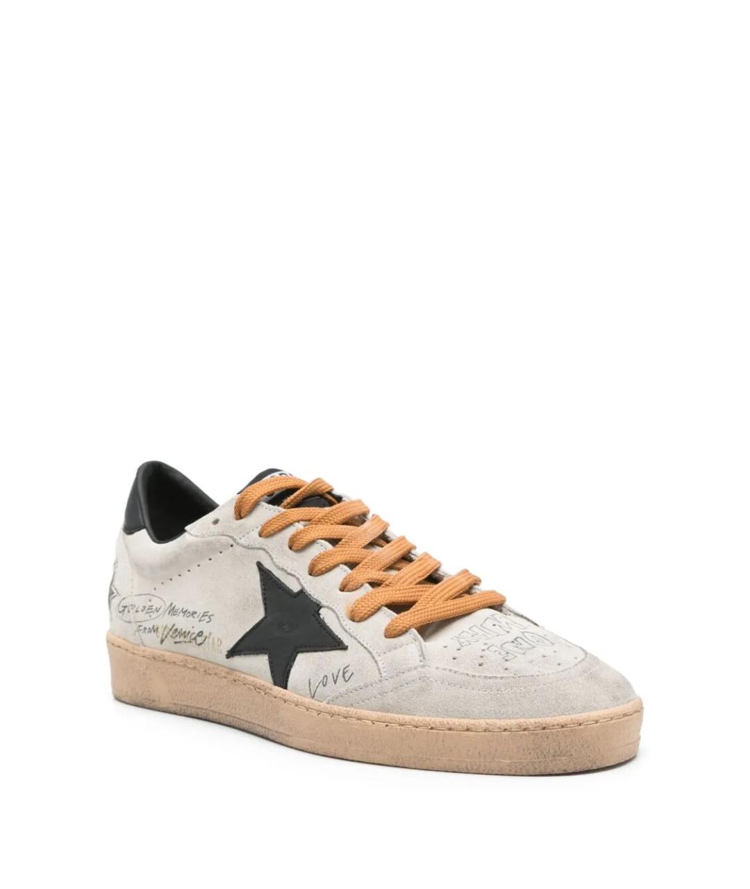 GOLDEN GOOSE DELUXE BRAND Белые кожаные низкие кроссовки / кеды, фото 3