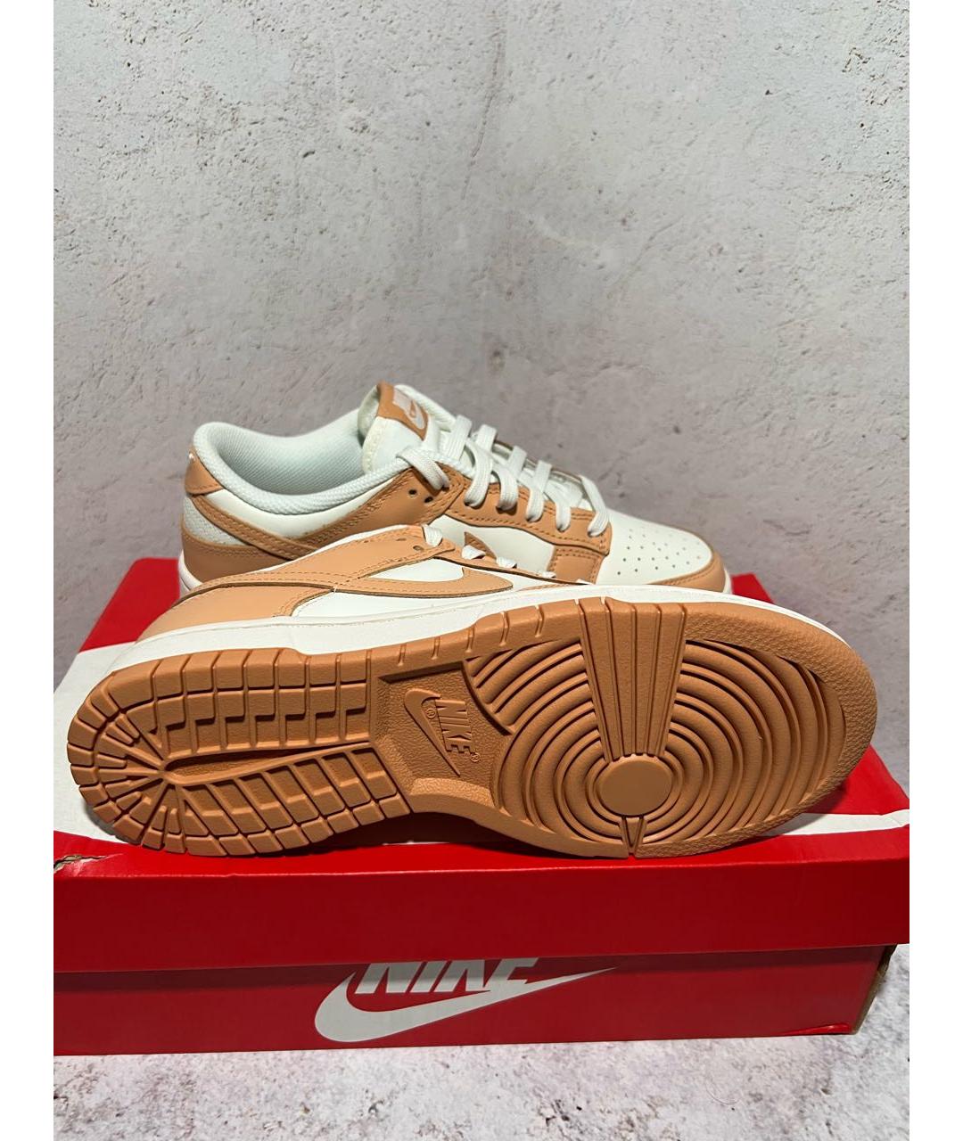 NIKE Бежевые кроссовки из искусственной кожи, фото 4