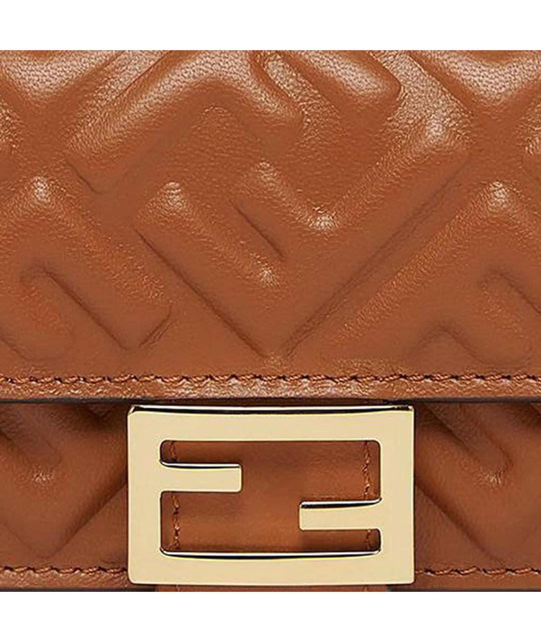 FENDI Коричневый кожаный кошелек, фото 5