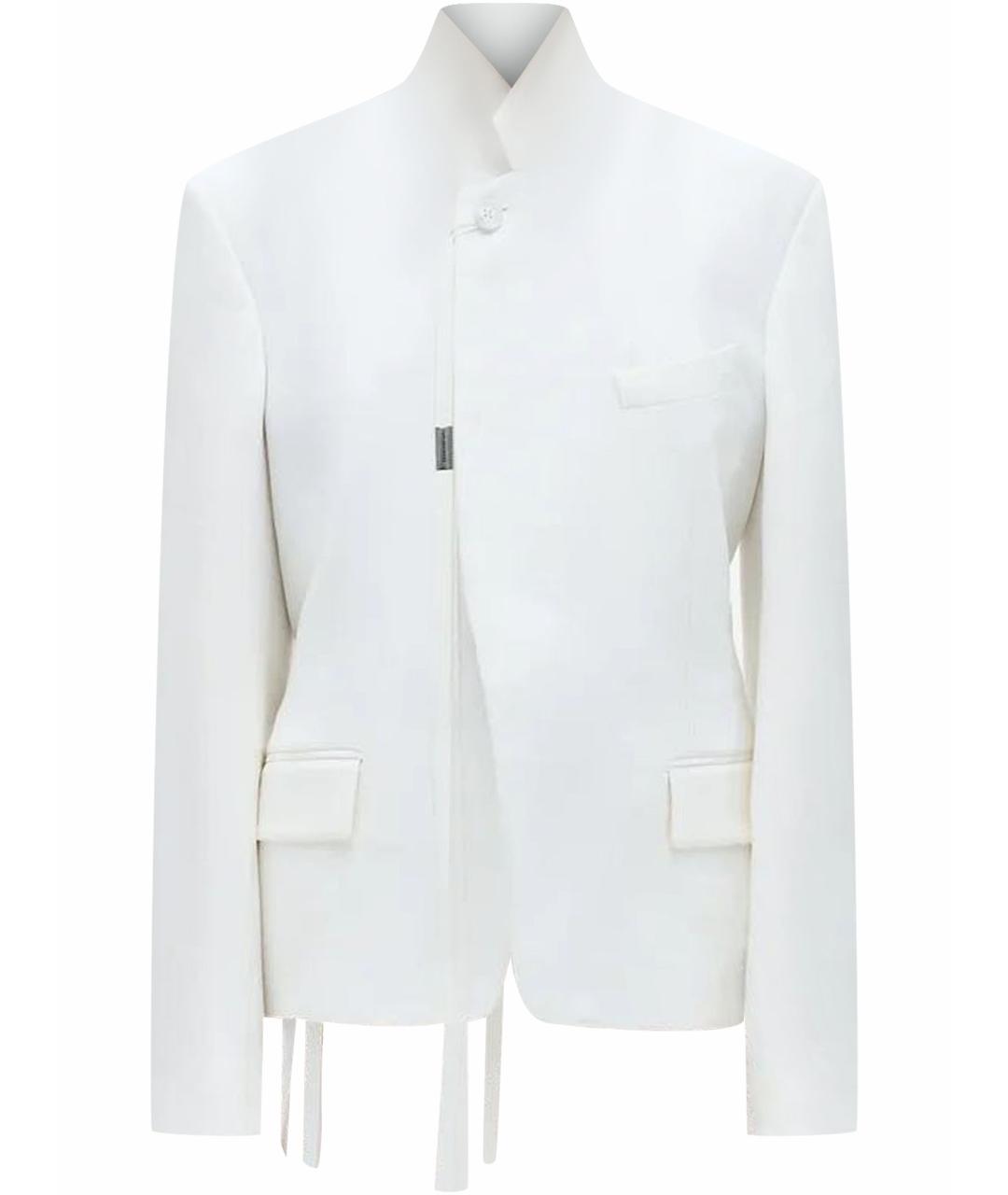 ANN DEMEULEMEESTER Белый вискозный жакет/пиджак, фото 1