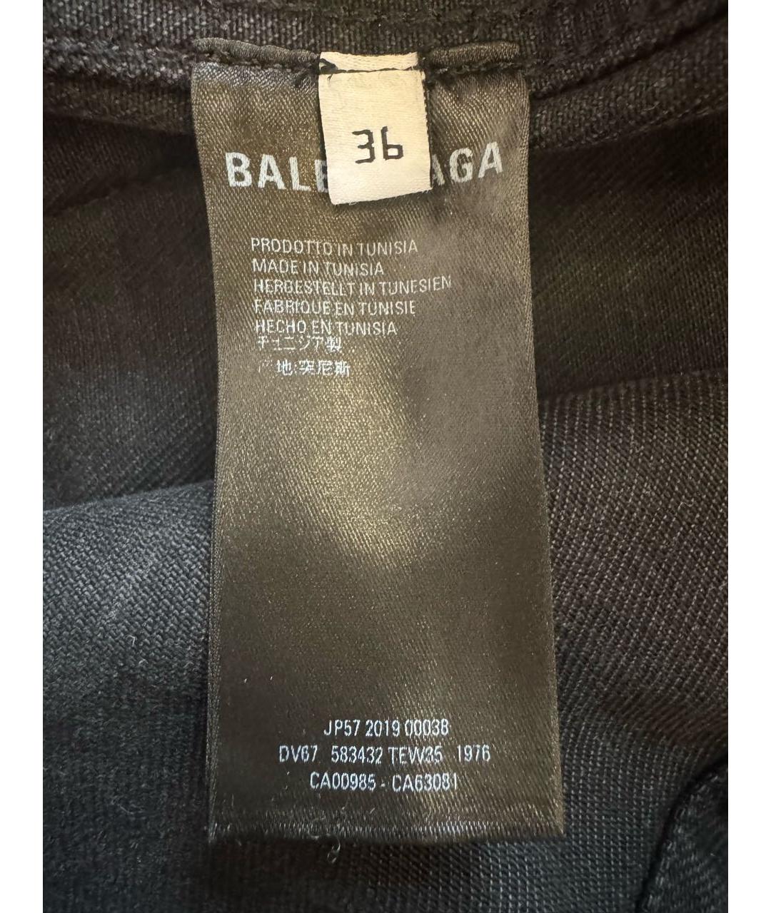 BALENCIAGA Черная деним куртка, фото 4