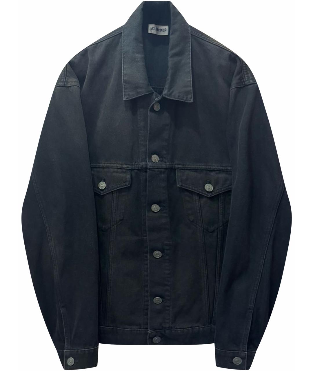 BALENCIAGA Черная деним куртка, фото 1