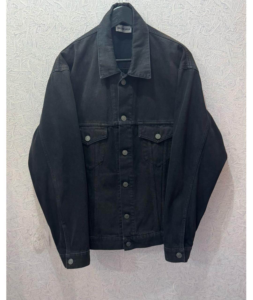 BALENCIAGA Черная деним куртка, фото 2