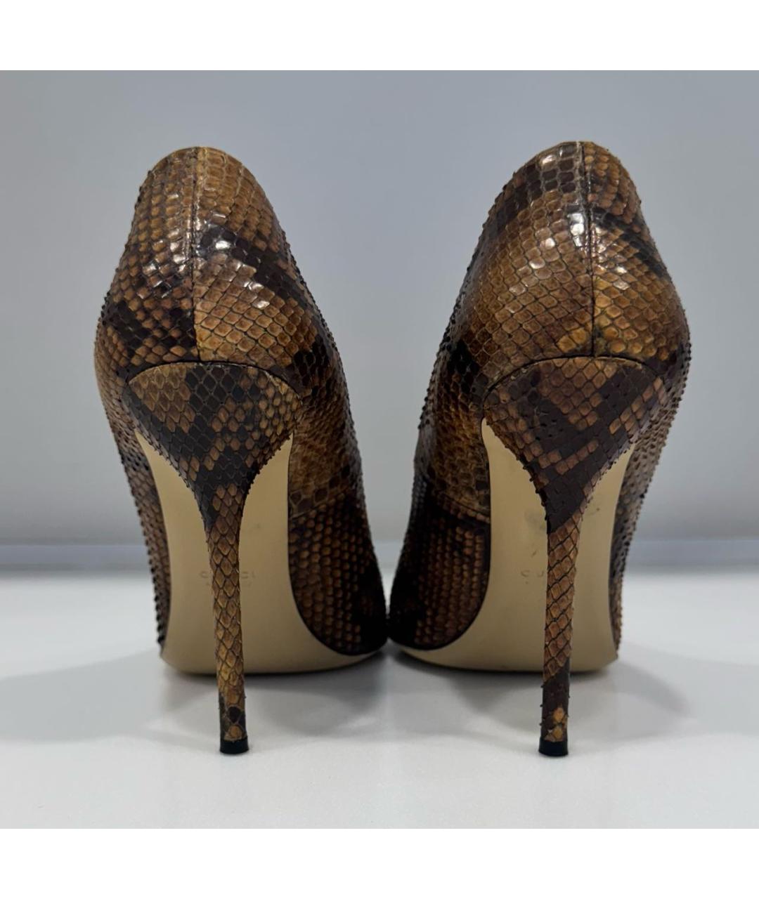 GUCCI Коричневые туфли из экзотической кожи, фото 3