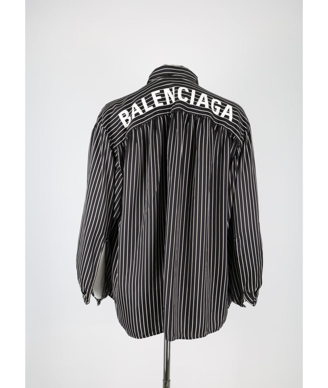 BALENCIAGA Черная вискозная блузы, фото 4