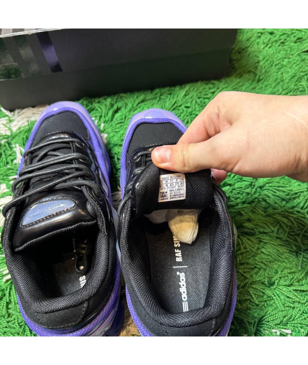 ADIDAS X RAF SIMONS Фиолетовые низкие кроссовки / кеды, фото 8