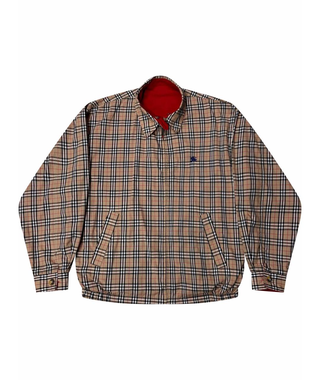 BURBERRY Красная хлопковая куртка, фото 1
