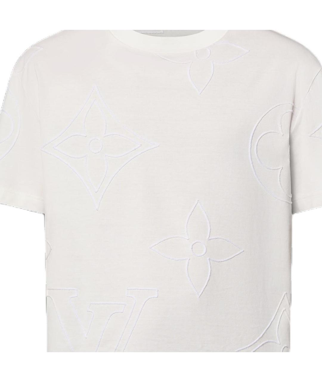 LOUIS VUITTON Белая хлопковая футболка, фото 5