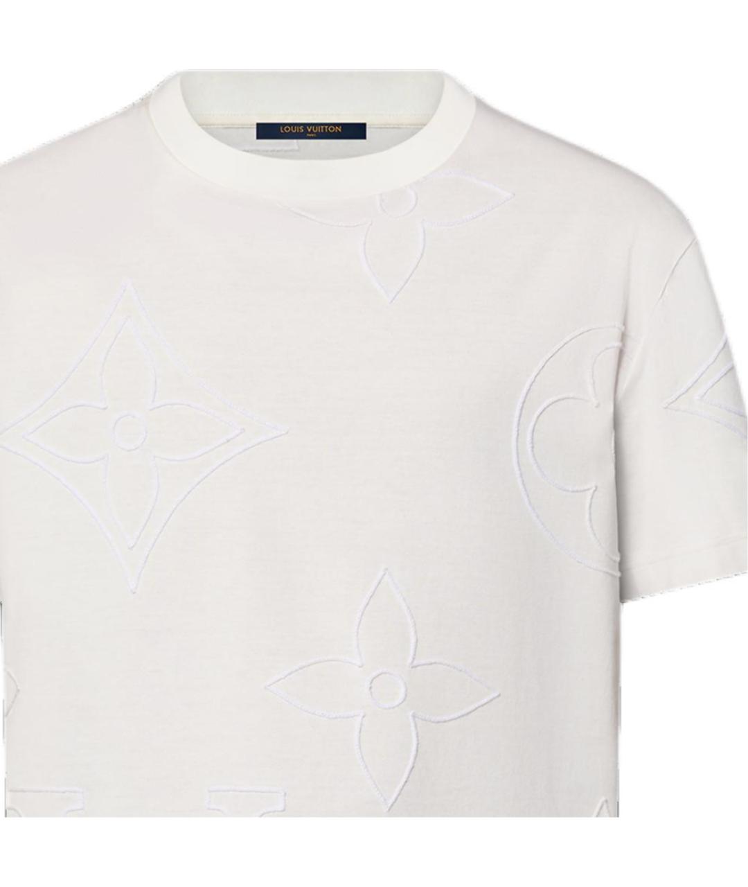 LOUIS VUITTON Белая хлопковая футболка, фото 4