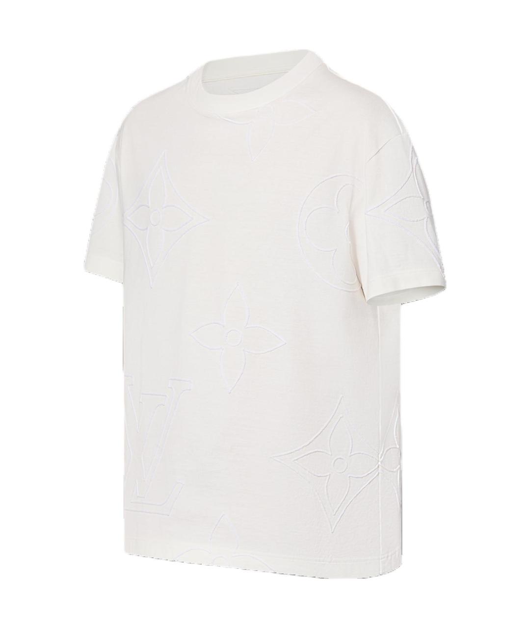 LOUIS VUITTON Белая хлопковая футболка, фото 3