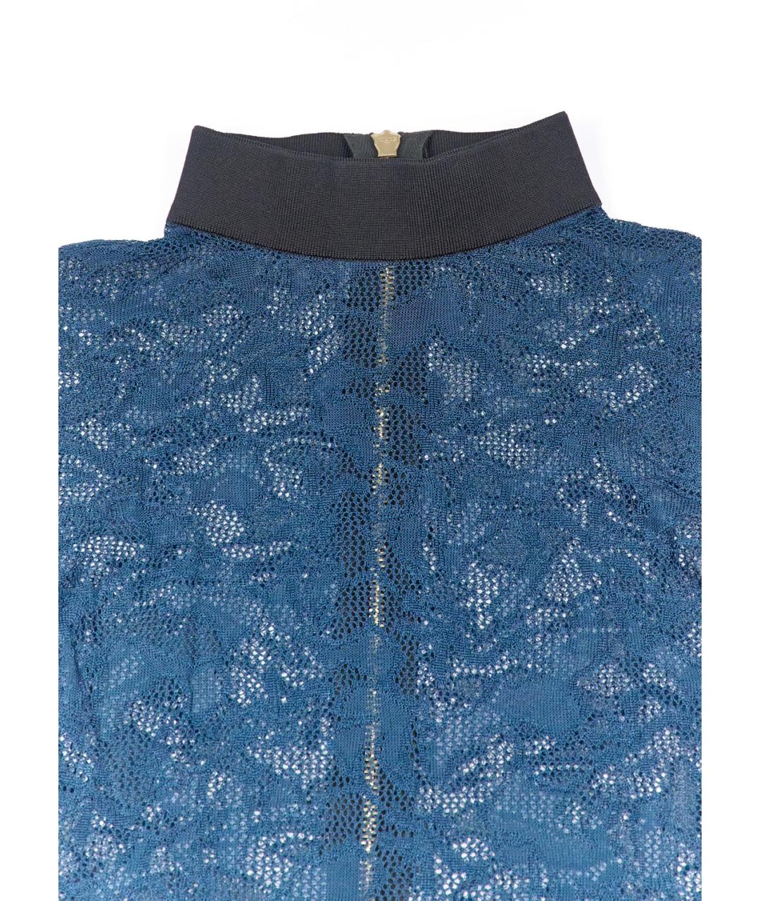 BALMAIN Синее вискозное боди, фото 3