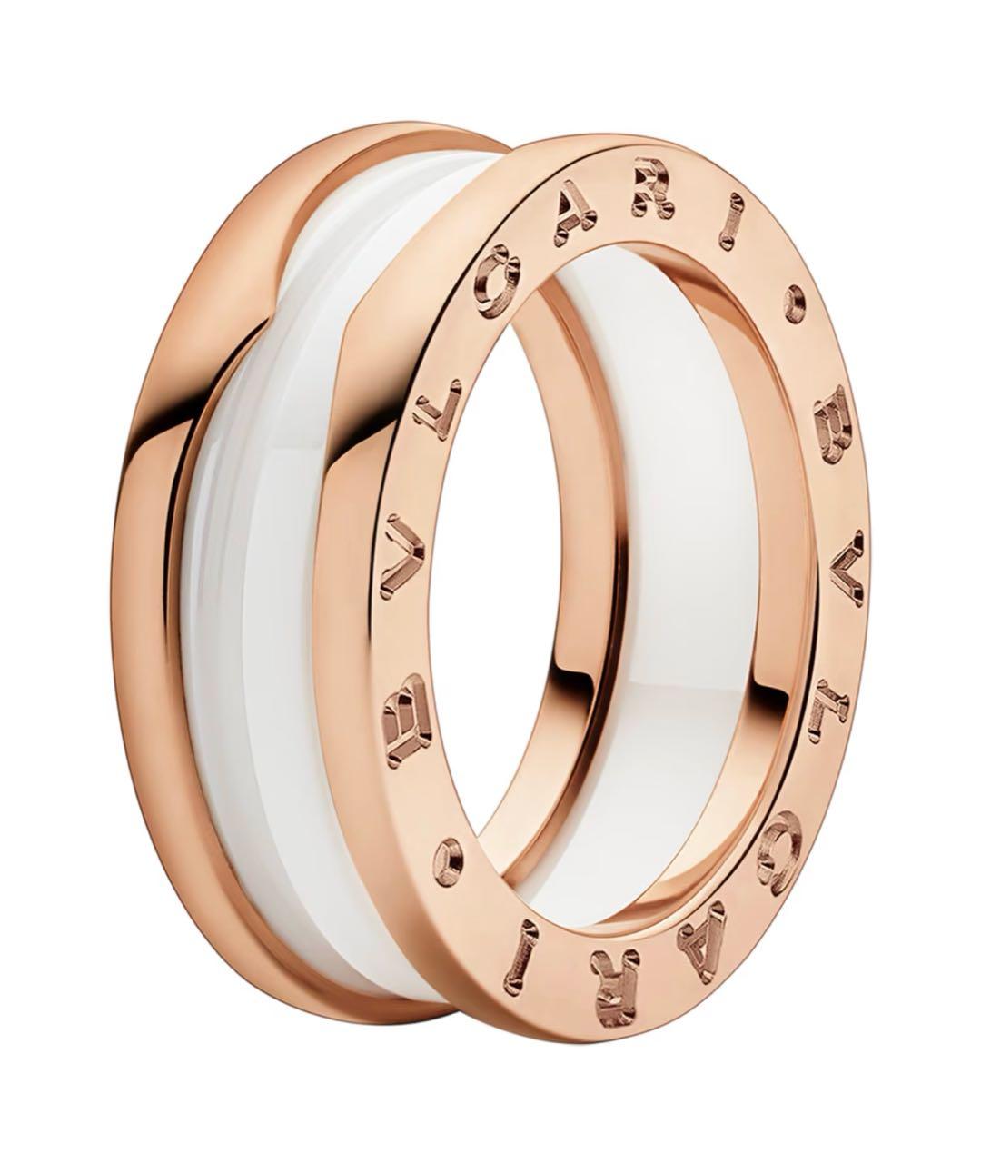 BVLGARI Белое кольцо из розового золота, фото 1