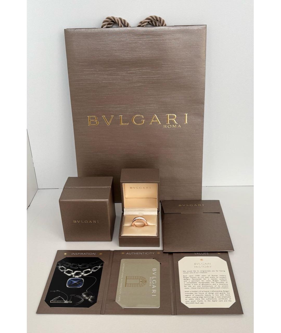 BVLGARI Белое кольцо из розового золота, фото 2